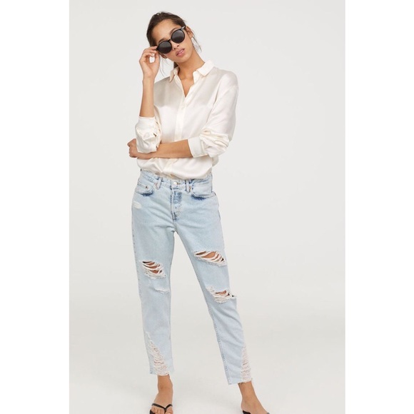 boyfriend ripped jeans h&m